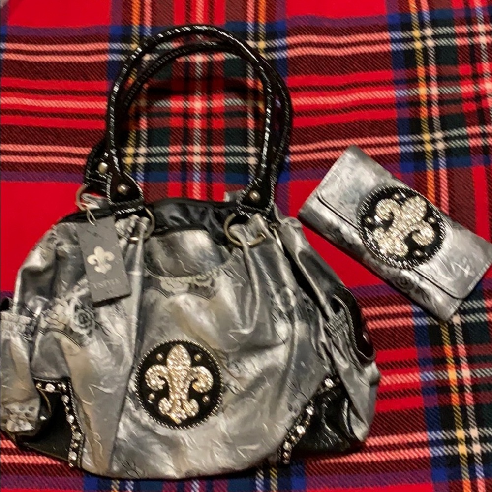 NWT USTYLE HAND-PAINTED PURSE&…